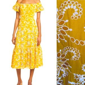 Floret Studio off the shoulder eyelet dress. Small. NWT